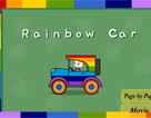 A rainbow car