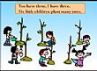 六个小孩种树